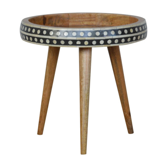 Small Patterned Nordic Style End Table 1 - WoodModo
