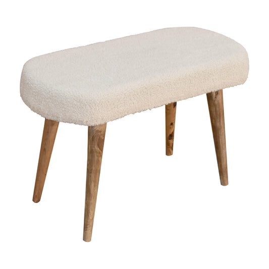 Boucle Cream Nordic Bench - IN3435-1