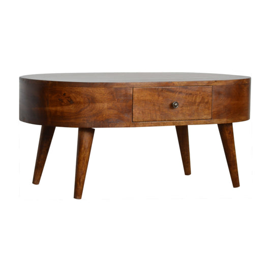 Chestnut Rounded Coffee Table - IN906-1