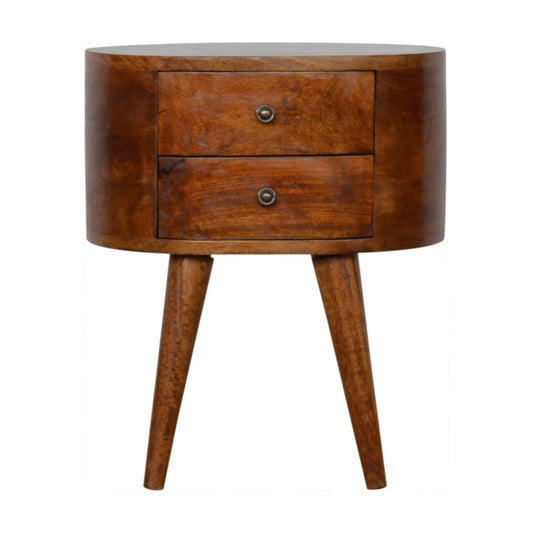 Chestnut Rounded Nightstand 1 - WoodModo